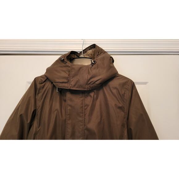 Aritzia Babaton Oskar Parka Olive Green Faux Fur Size XL Heavyweight EUC - Picture 6 of 16